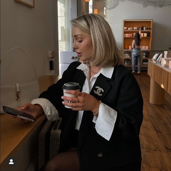 Zara oversized wool coat with patch pockets bloggers fav - Picture 15 of 16